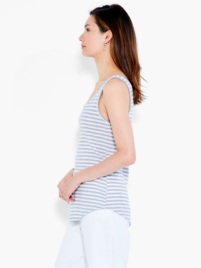 Woman Wears NZT Stripe Scoop Tank image number 2