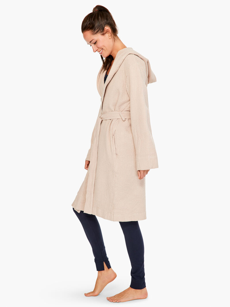 Woman Wears Crown Linen Designs Wendy Linen Robe image number 1