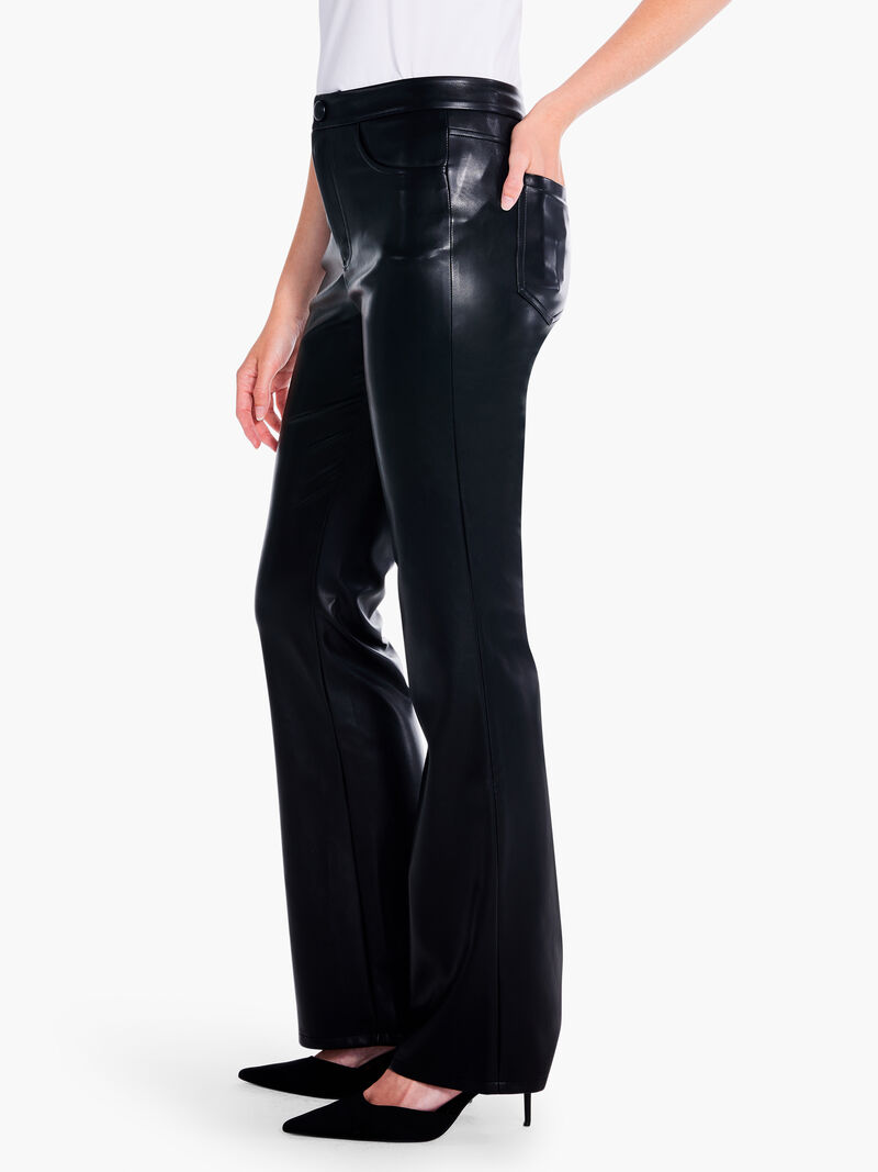 Woman Wears 31" Faux Leather Bootcut Pant image number 2