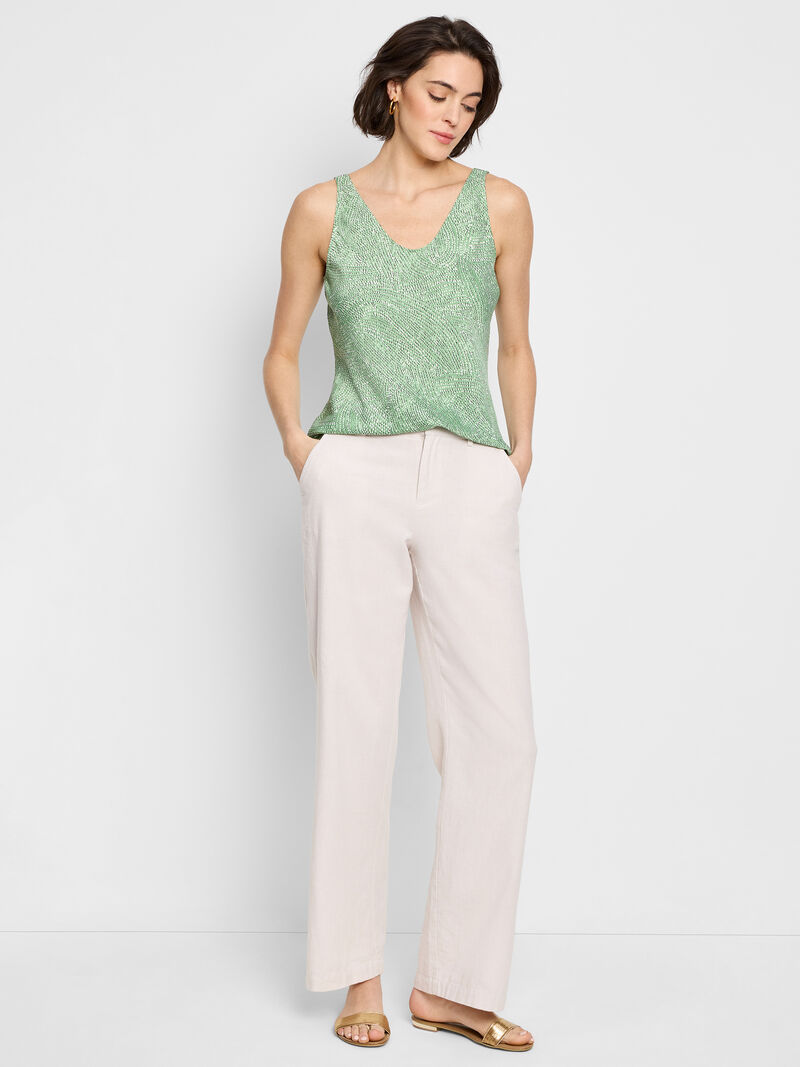 Woman Wears Swirling Sands Woven Tank image number 1
