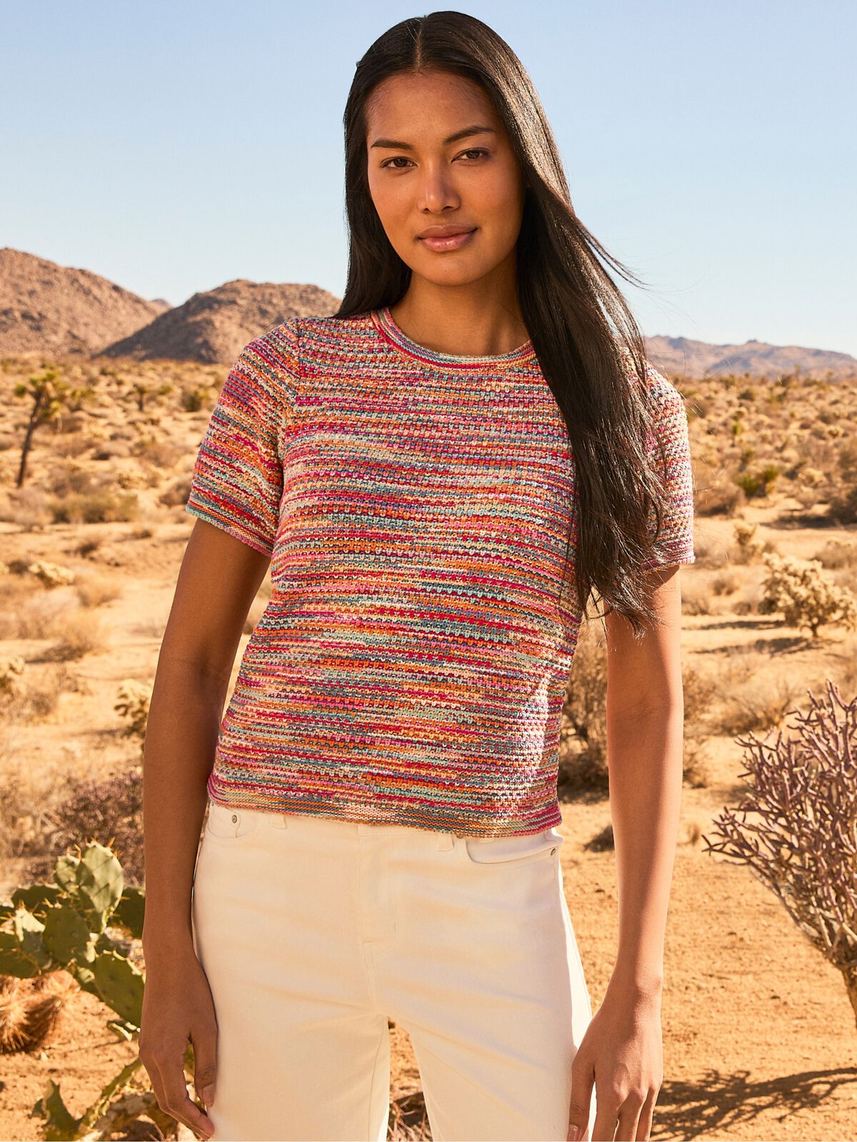 Spacedye Tuck Stitch Sweater Tee