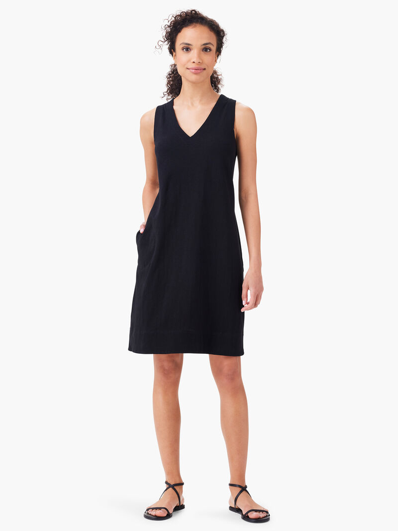 Woman Wears NZT Sleeveless V-Neck Dress image number 0