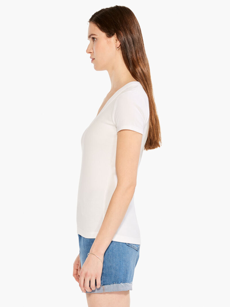 Perfect Knit Rib Short Sleeve V Tee