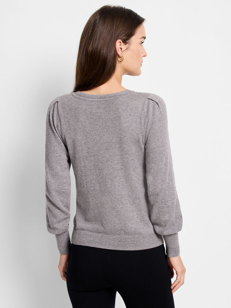 Woman Wears Femme Sleeve Sweater image number 3