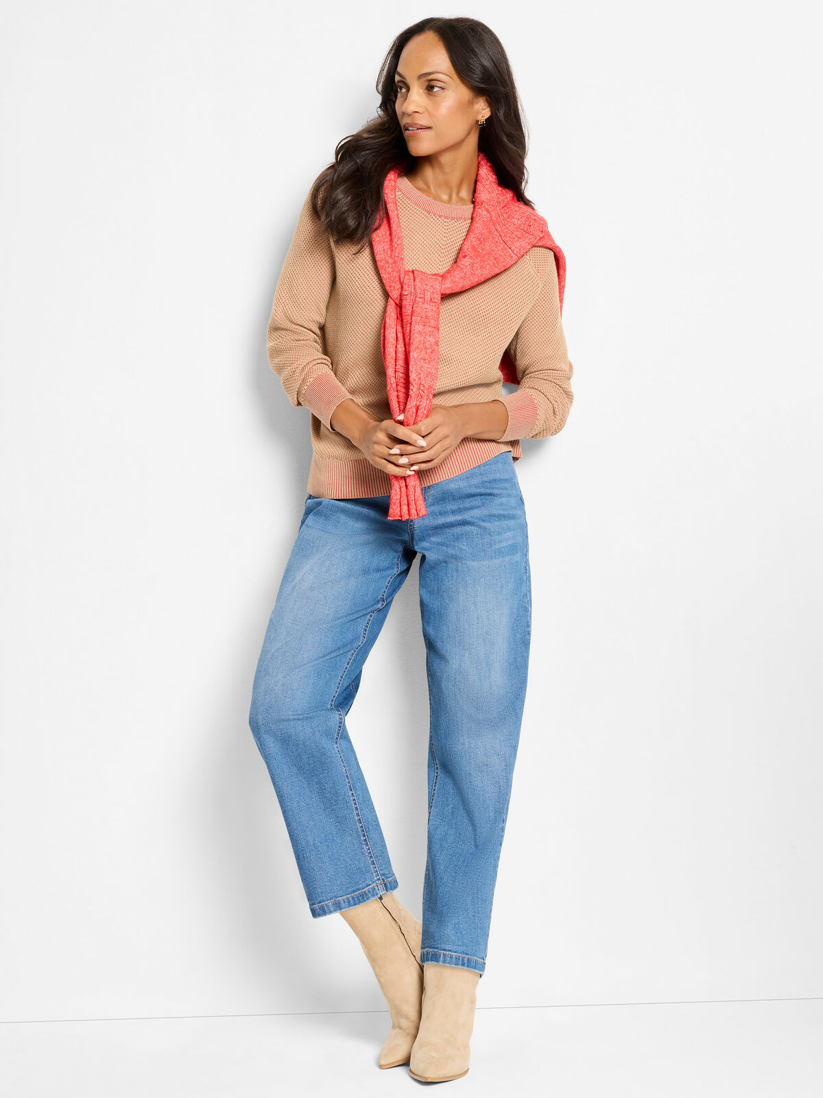 Textured Cotton Sweater