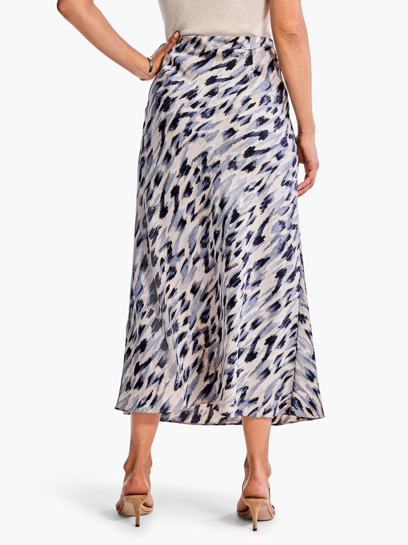 Woman Wears Misty Ikat Slip Skirt image number 2