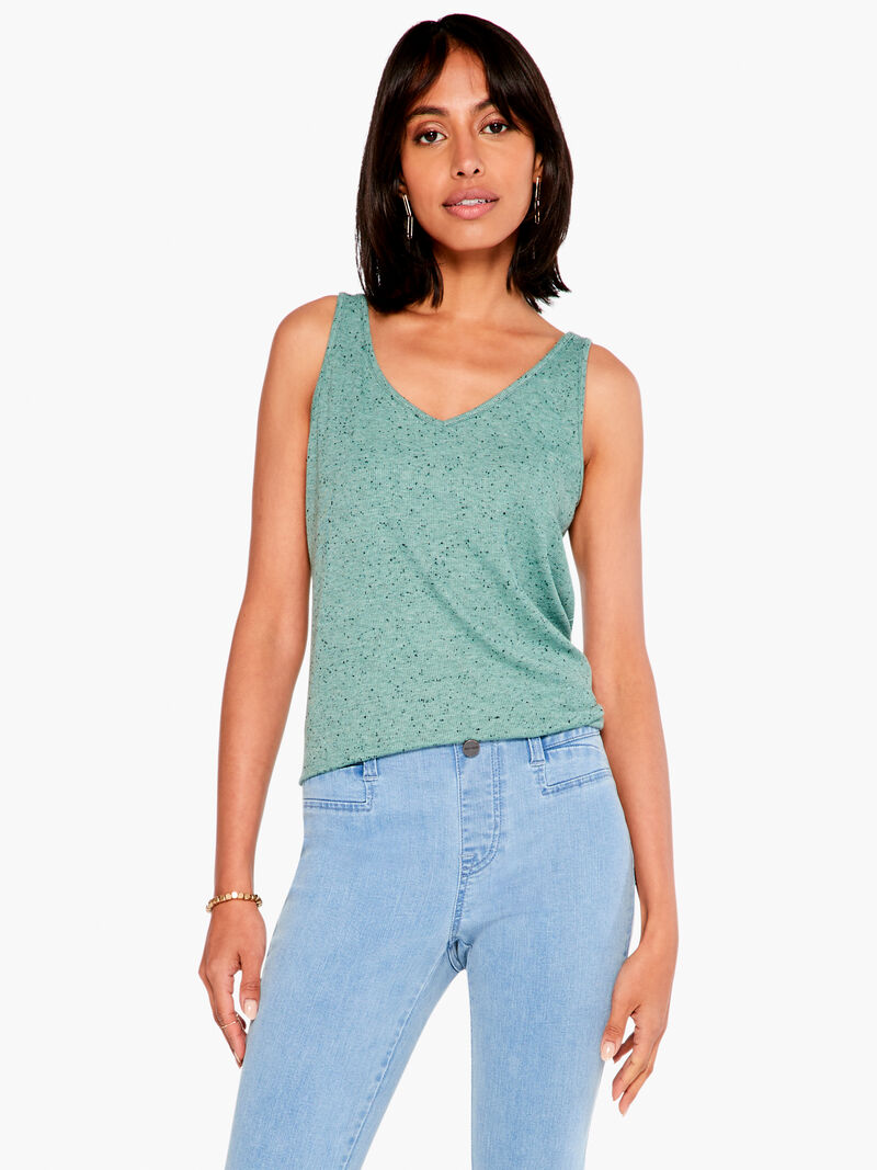 Woman Wears Drapey Rib Tank image number 0