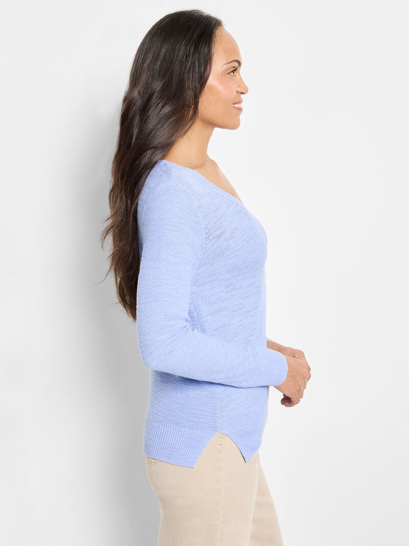 Woman Wears Breezy Texture Sweater image number 2