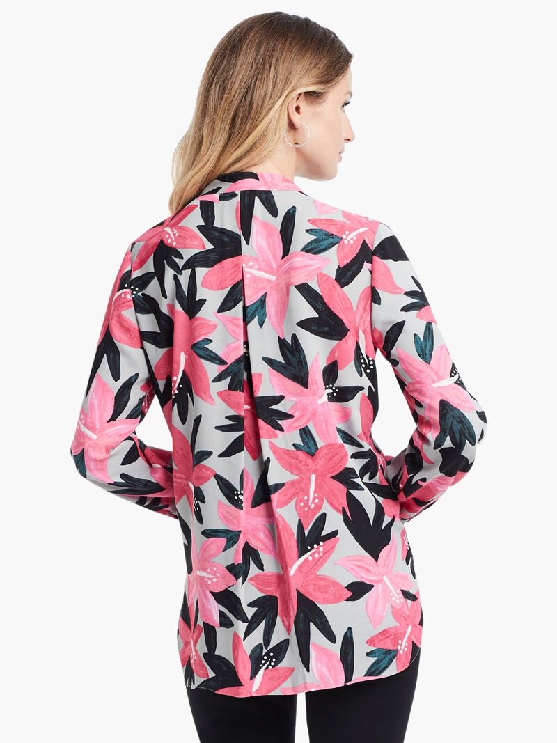 Woman Wears Poinsettia Blouse image number 2