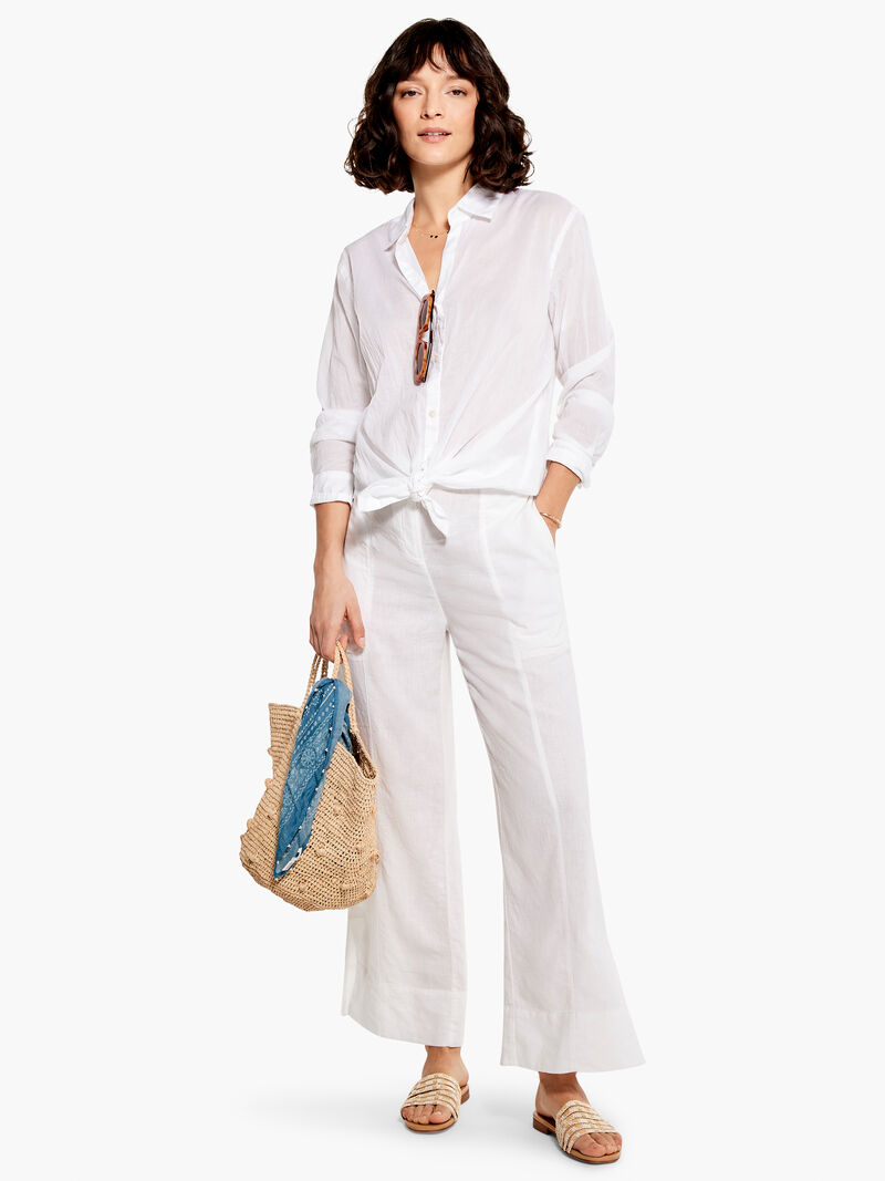 Woman Wears Cotton Boyfriend Shirt image number 3