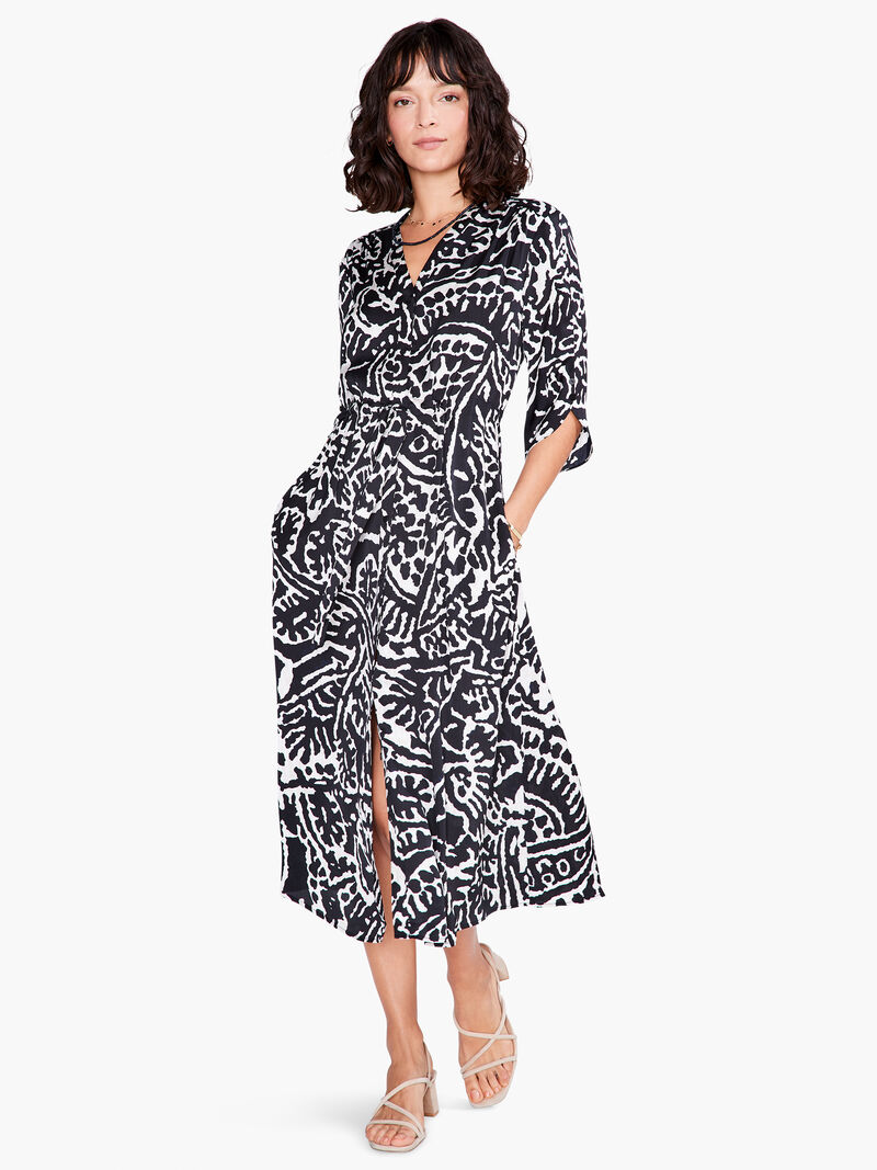 Woman Wears Onyx Stamp Dress image number 3