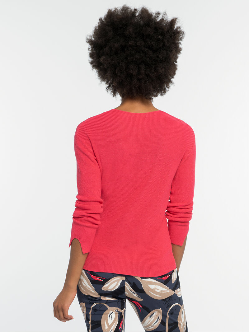 Woman Wears Flaunt Tie Sweater image number 2