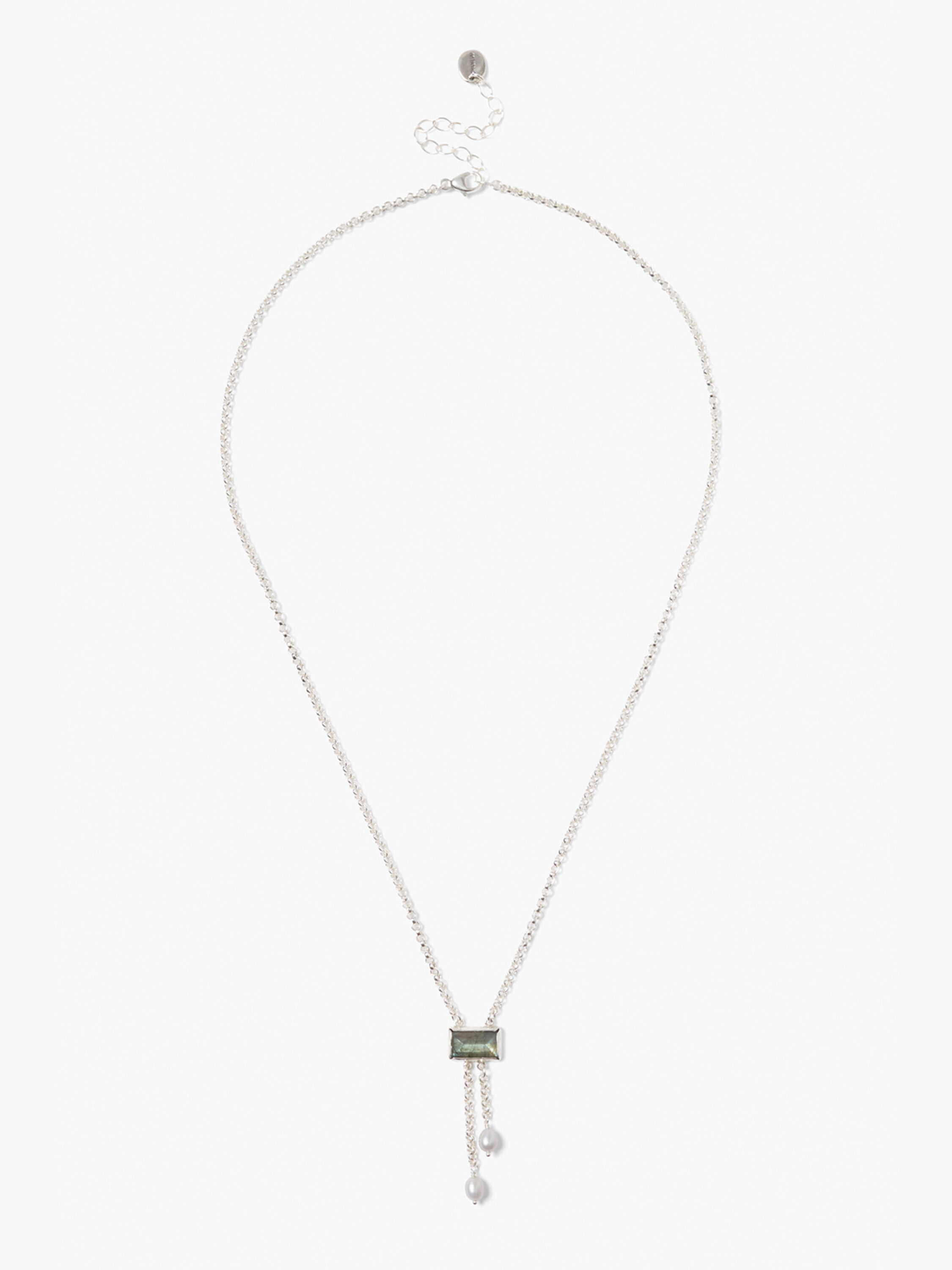 Chan Luu Labradorite Silver Necklace NIC ZOE
