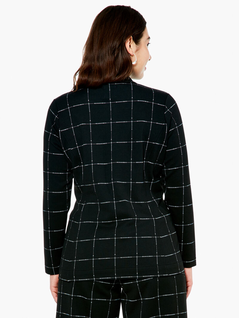 Woman Wears Etched Plaid Jacket image number 2
