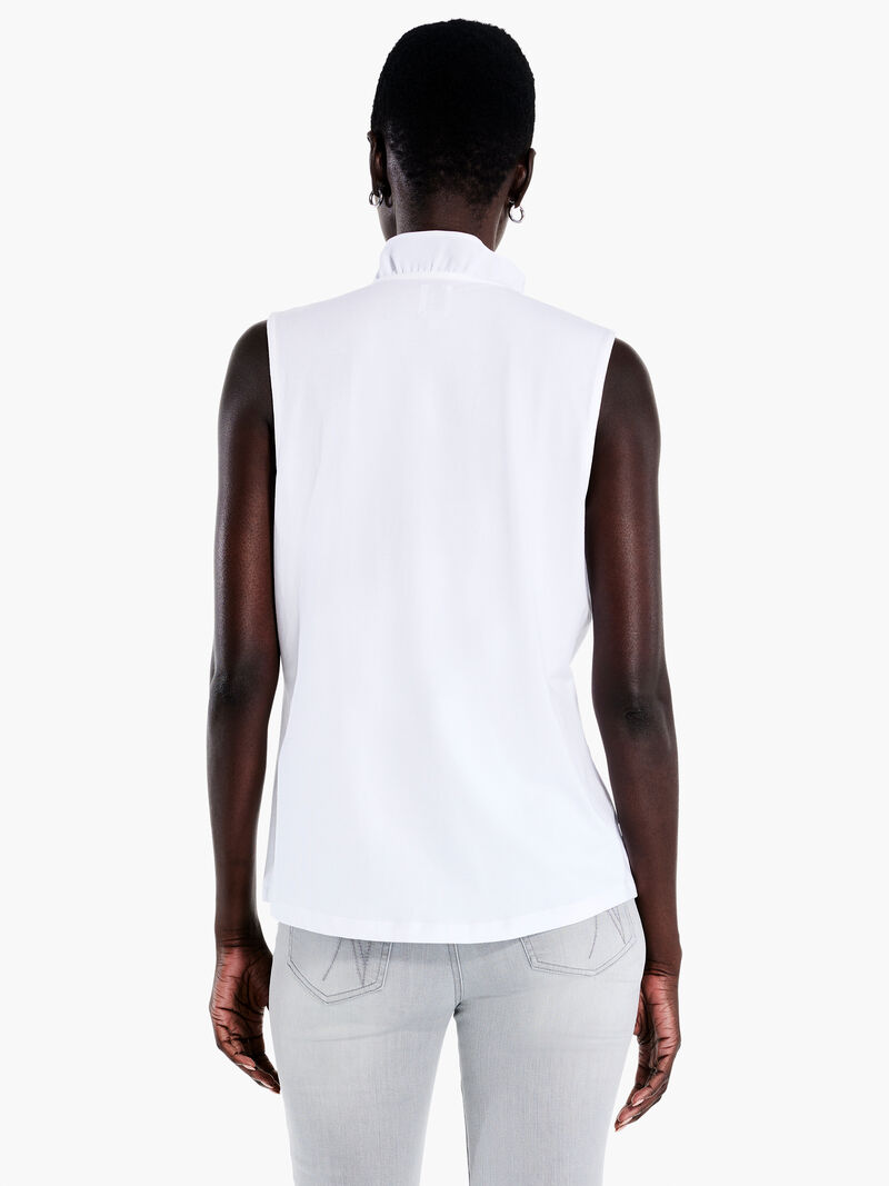 Woman Wears Ruffled Around Tank image number 2