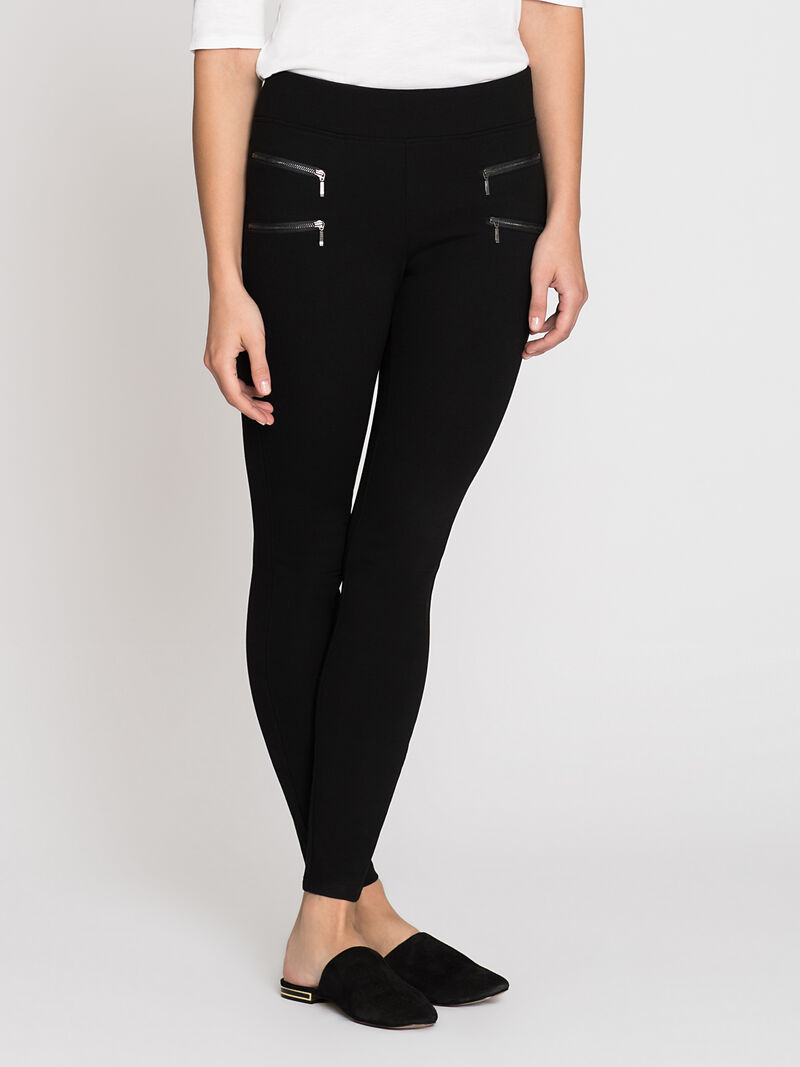 Woman Wears Double Zip Legging image number 1