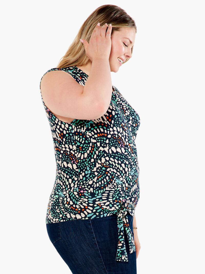 Woman Wears Mosaic Dots Top image number 1