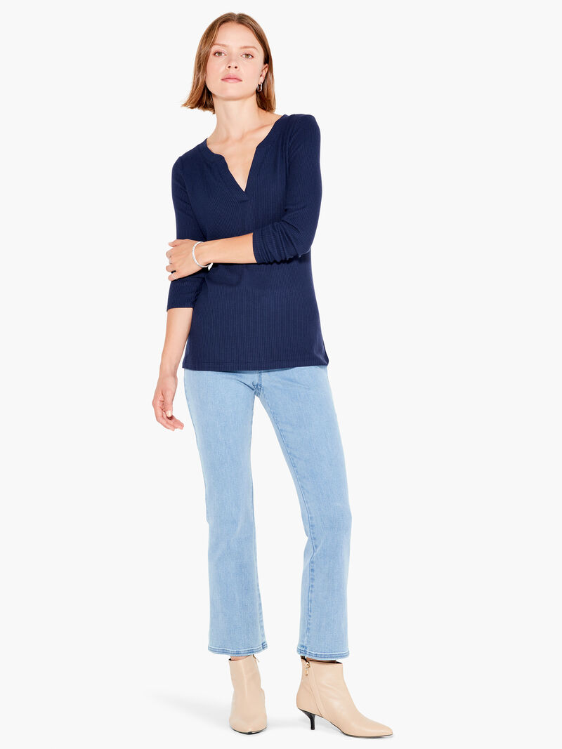 Woman Wears Split Neck Tradewinds Top image number 3