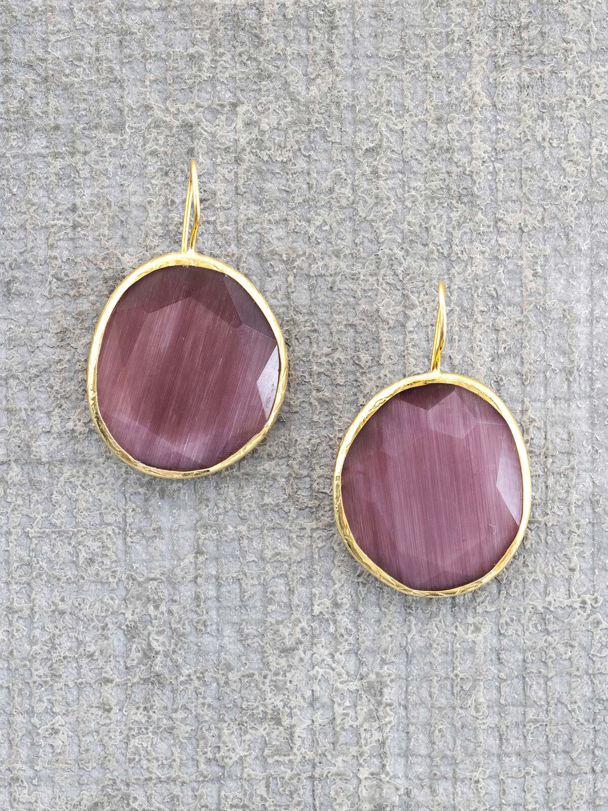 Marlyn Schiff Sterling Glass Earring