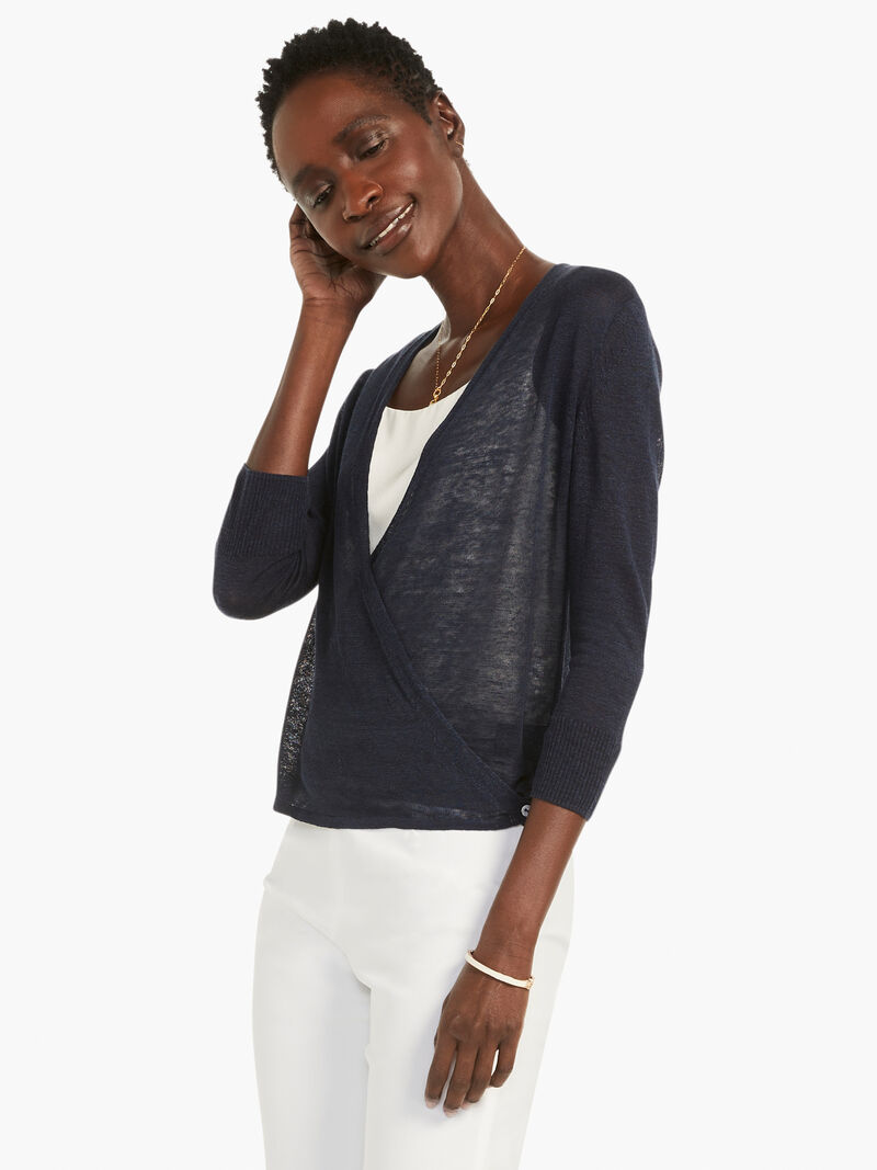 Woman Wears Lightweight 4-Way Cardigan image number 3