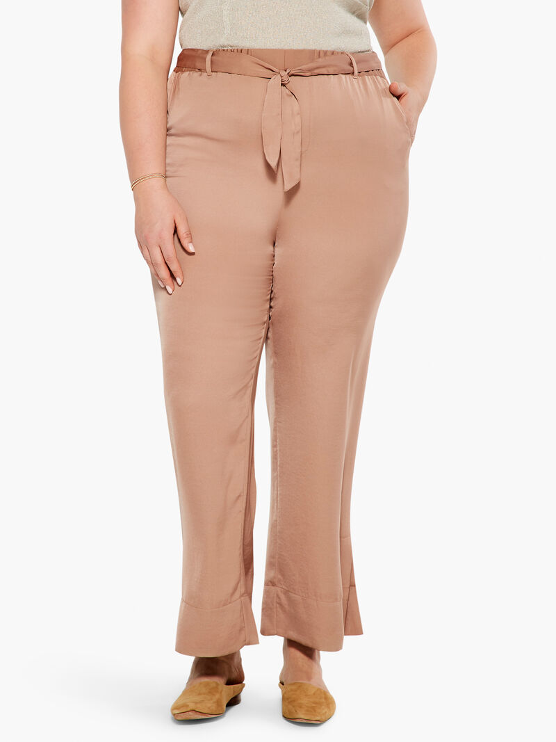 Woman Wears Soft Drape Wide-Leg Pant image number 0