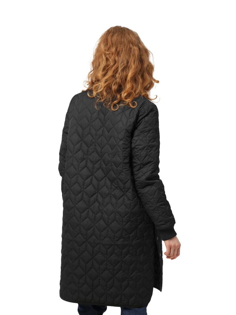 Woman Wears Ilse Jacobsen - Quilted Coat With Rib Trim image number 1