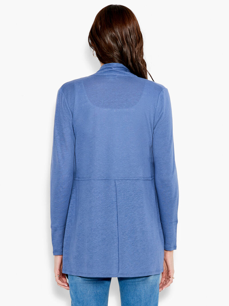 Woman Wears NZT Long Sleeve Drape Cardigan image number 2