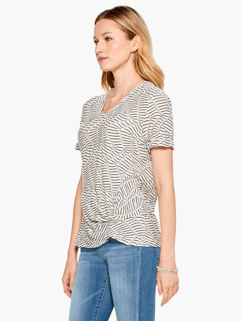 Woman Wears Mixed Lines Tee image number 1