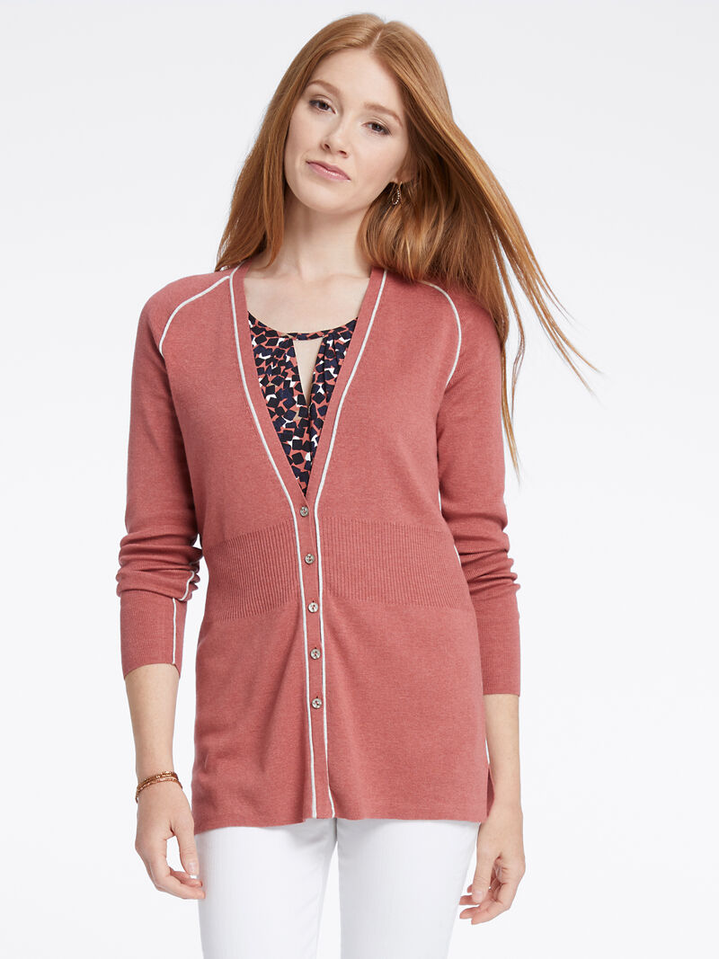 
                    Tipped Cardigan