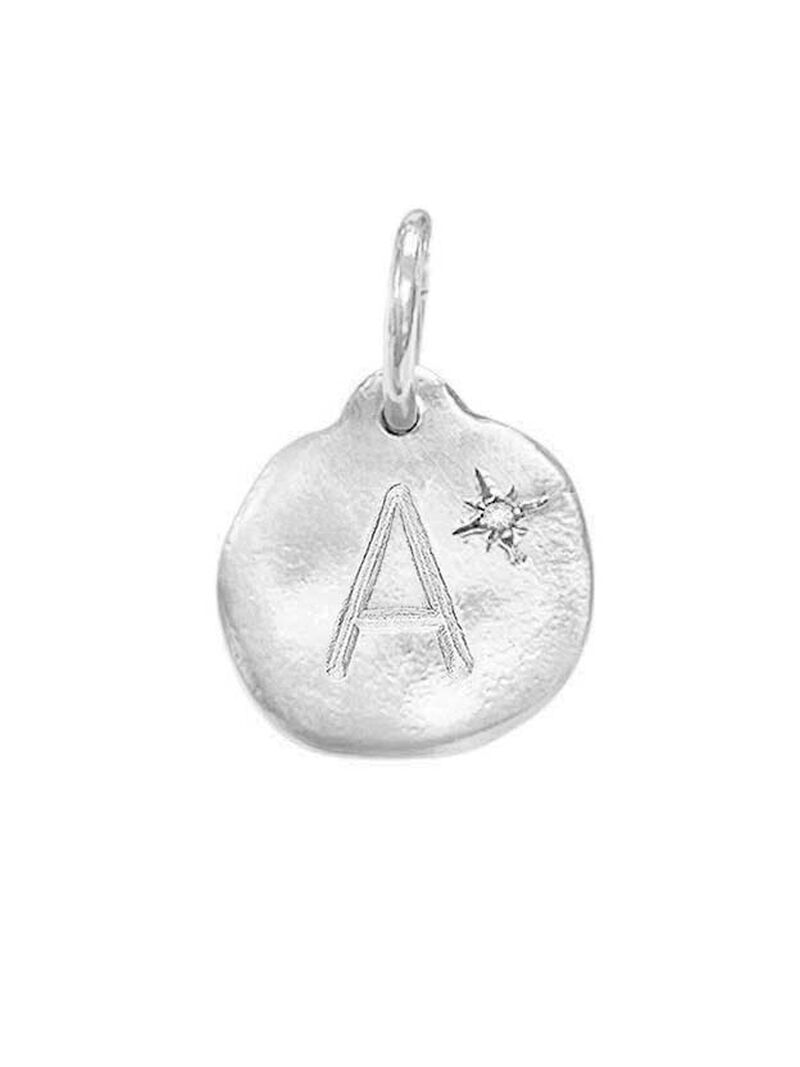 La-Soula Diamond Letter Silver Pendant