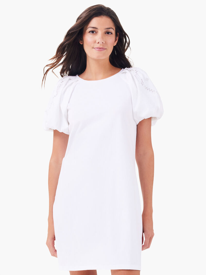 Woman Wears Statement Sleeve T-Shirt Dress image number 0