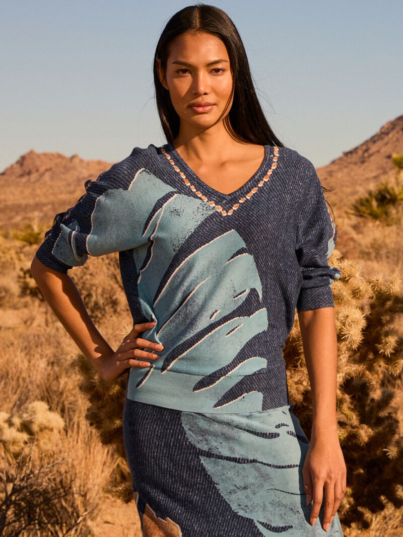 Twilight Front Easy V-Neck Sweater