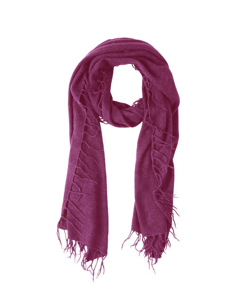 Woman Wears Meg Cohen Full Fringe Alpaca Scarf image number 0