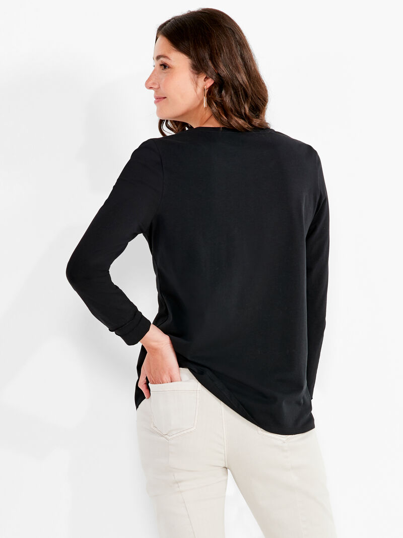 Woman Wears NZT Long Sleeve Crew Tee image number 2