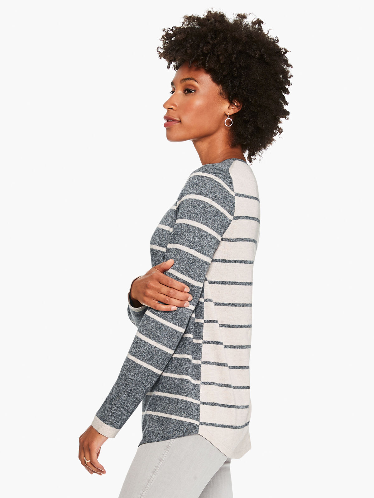 Striped Vital Crewneck Sweater