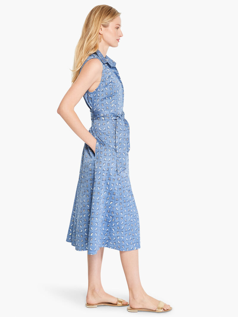 Woman Wears Beach Chair Shirt Dress image number 1