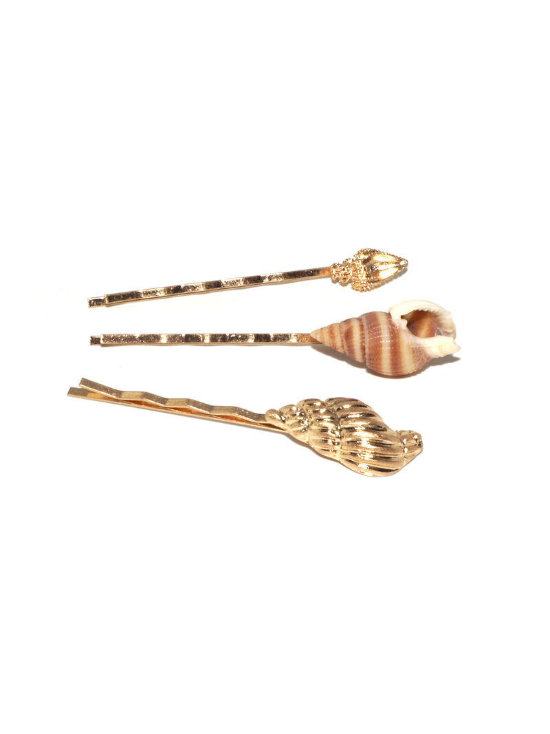 Woman Wears Marlyn Schiff Seashell Hair Pin image number 0