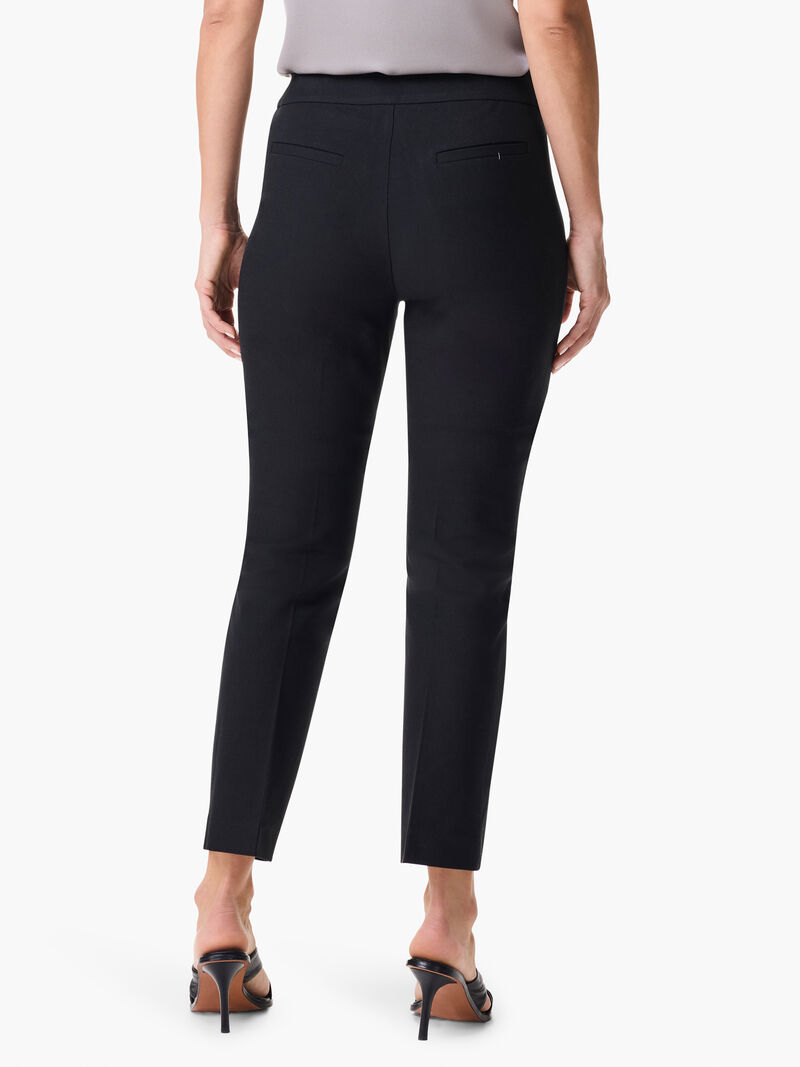 Woman Wears 28" Copley Straight Cotton Bi-Stretch Extended Tab Pant image number 3