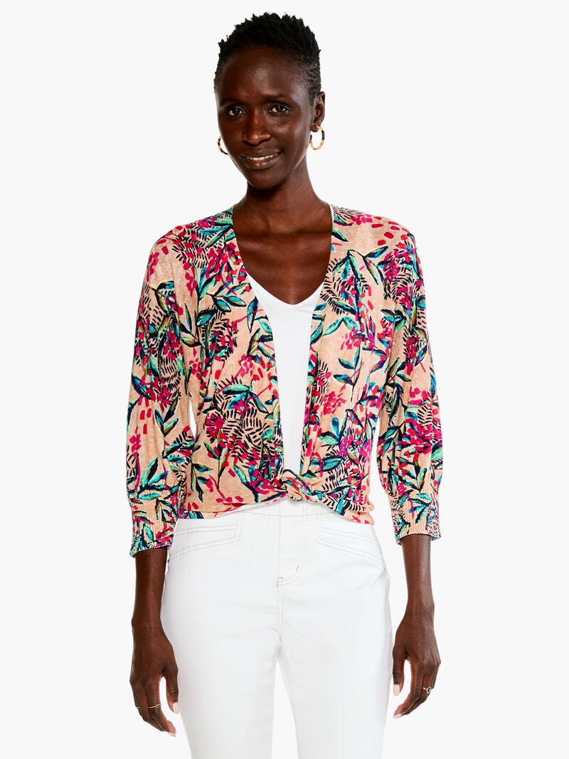 Woman Wears Cherry Blossom Cardigan image number 4