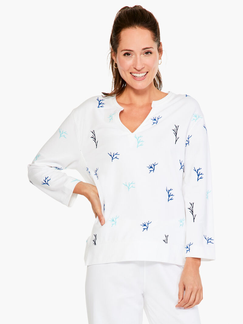 Woman Wears Coral Reef Terry Top image number 0