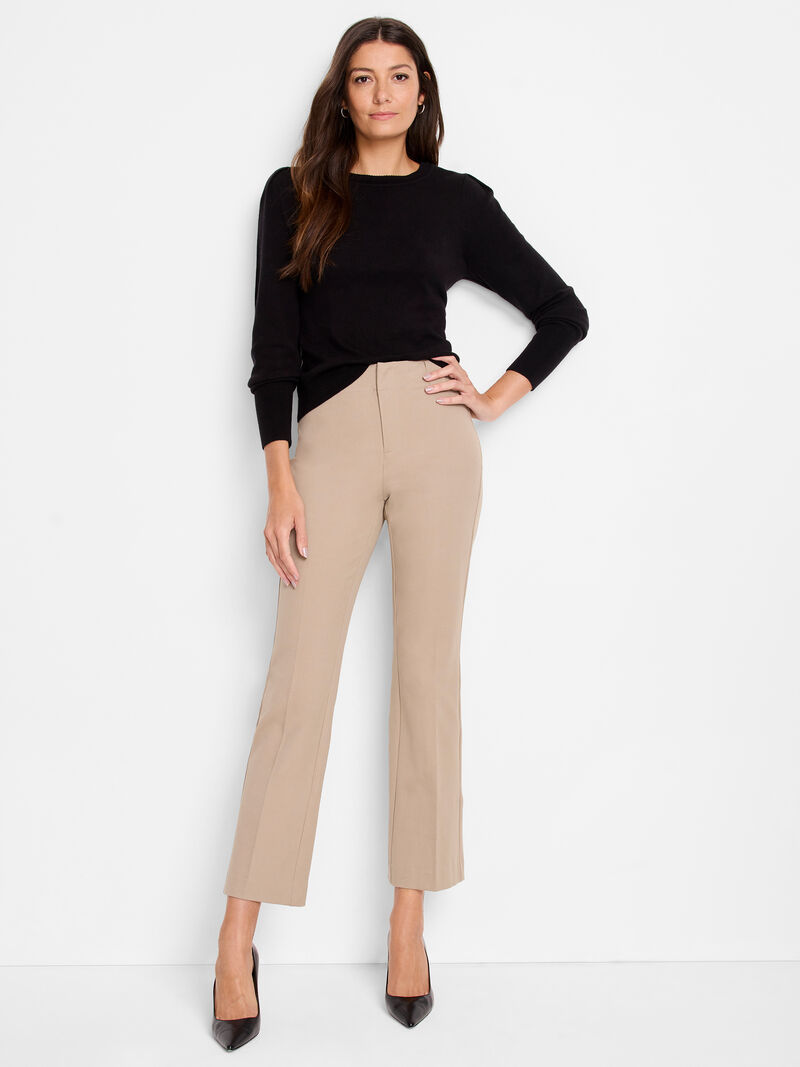 Woman Wears 28" Plaza Demi Boot Cotton Bi-Stretch Pant image number 1