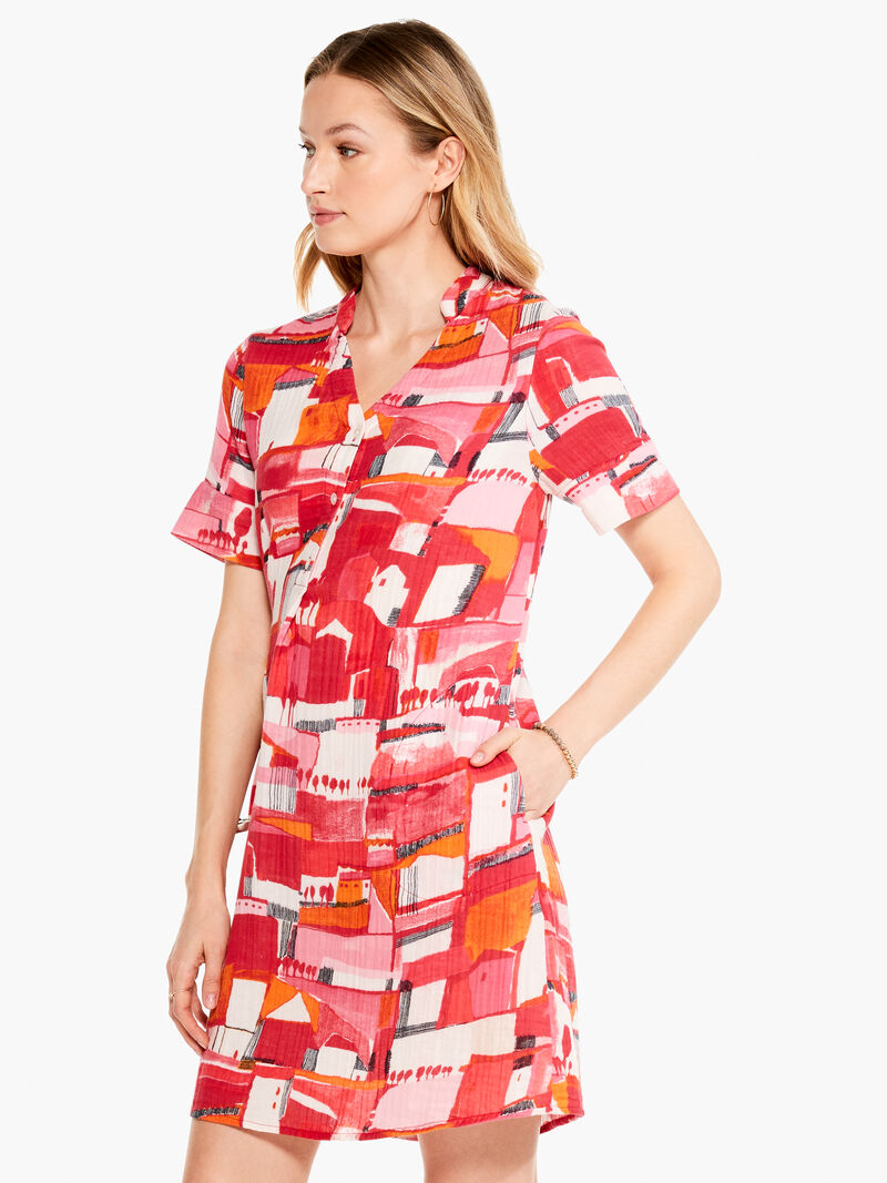Woman Wears Paint The Town Gauze Dress image number 2