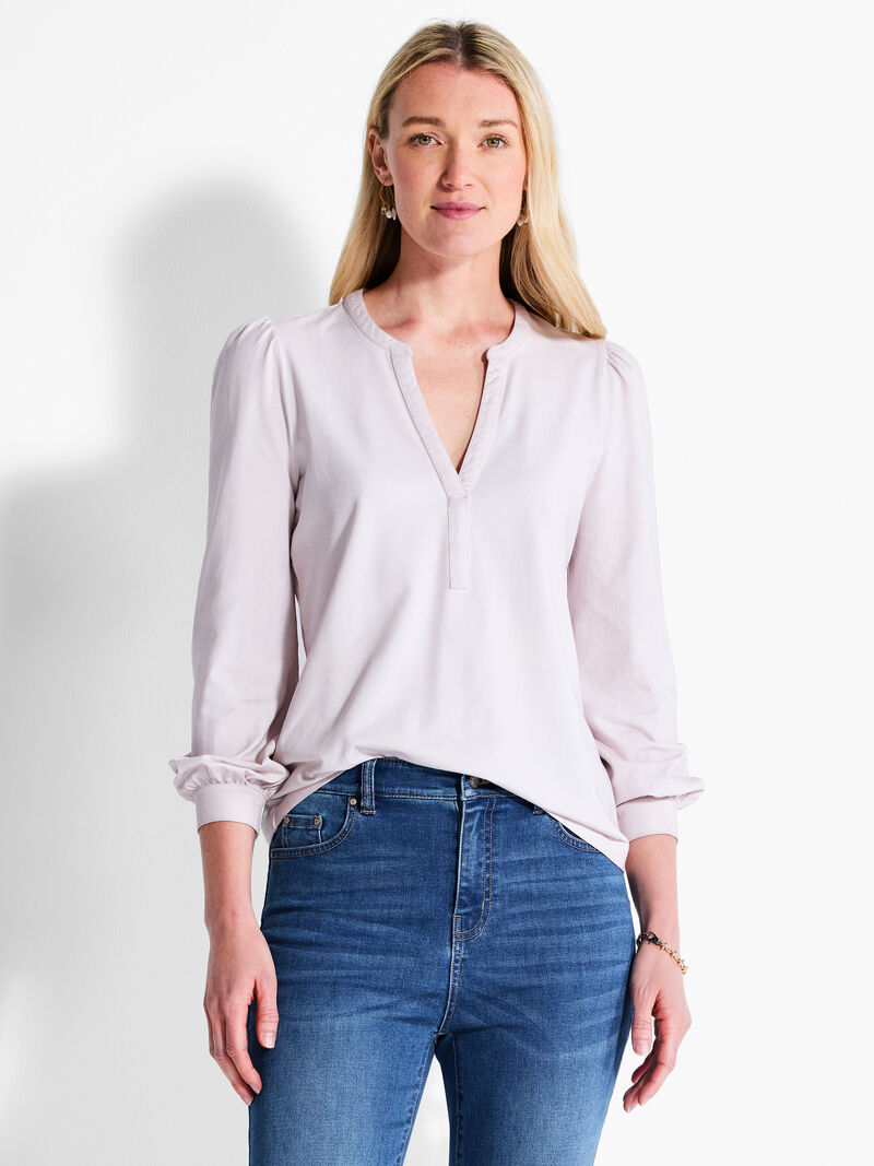 Woman Wears NZT Long Sleeve Henley image number 0