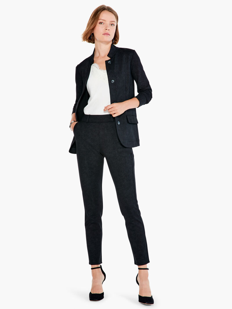 Woman Wears Sueded Foil Blazer image number 4