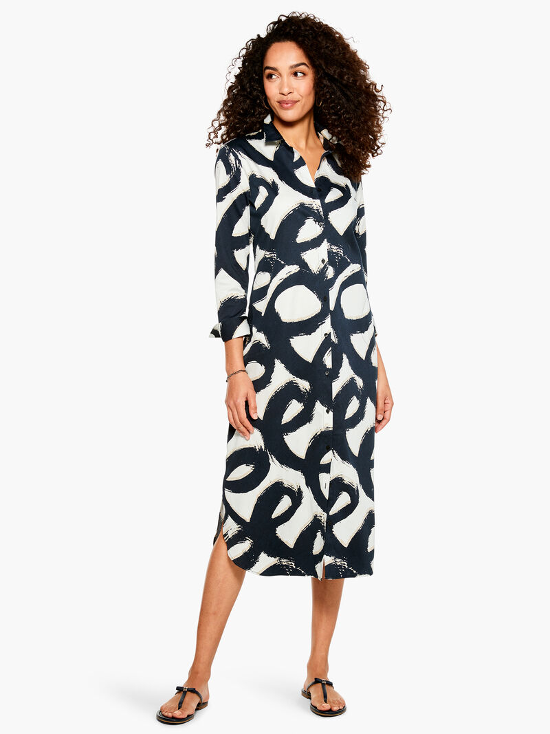 Woman Wears Squiggle Stretch Dress Jacket image number 4