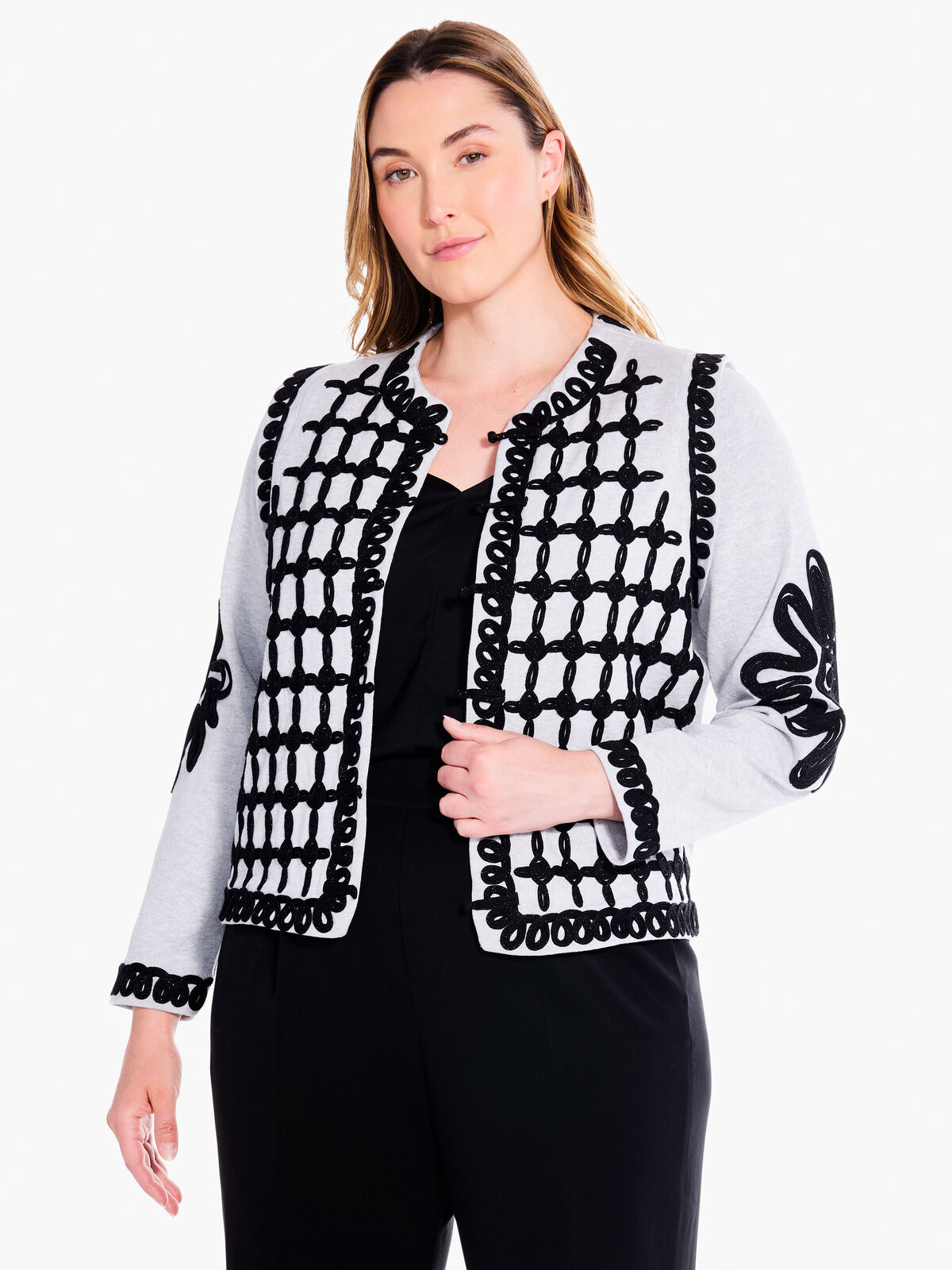 Romantic Soutache Knit Jacket