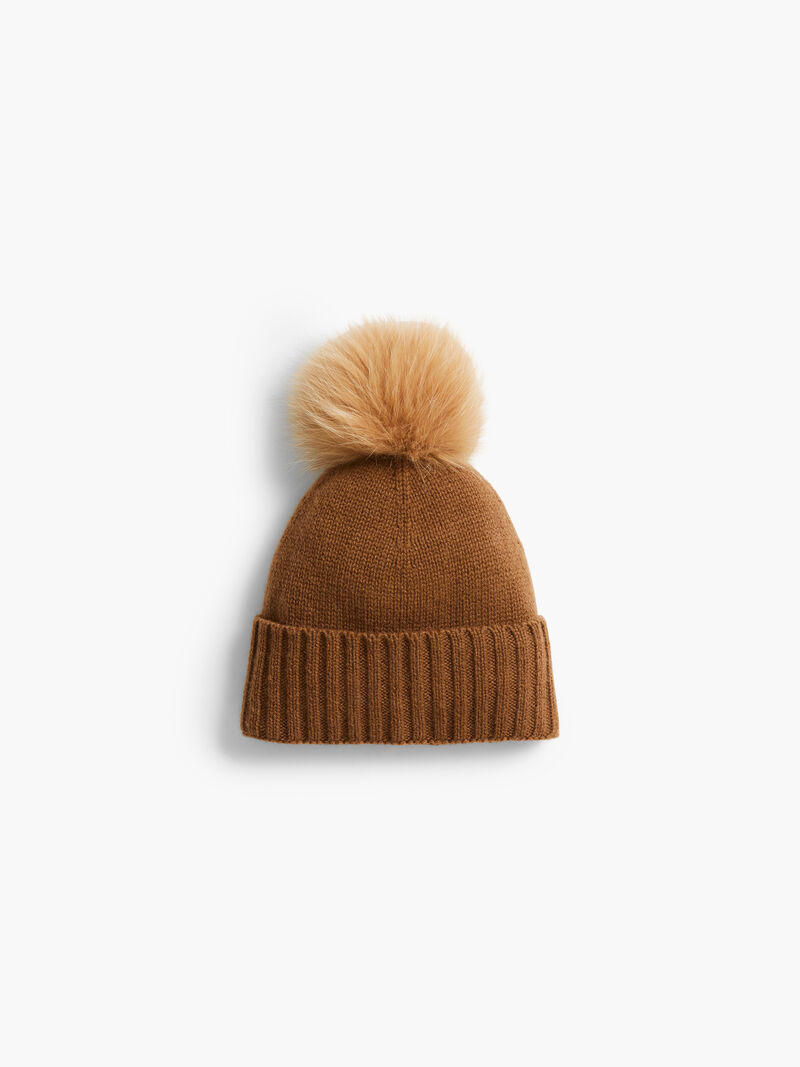 Woman Wears Hat Attack Cashmere Pom Hat image number 0