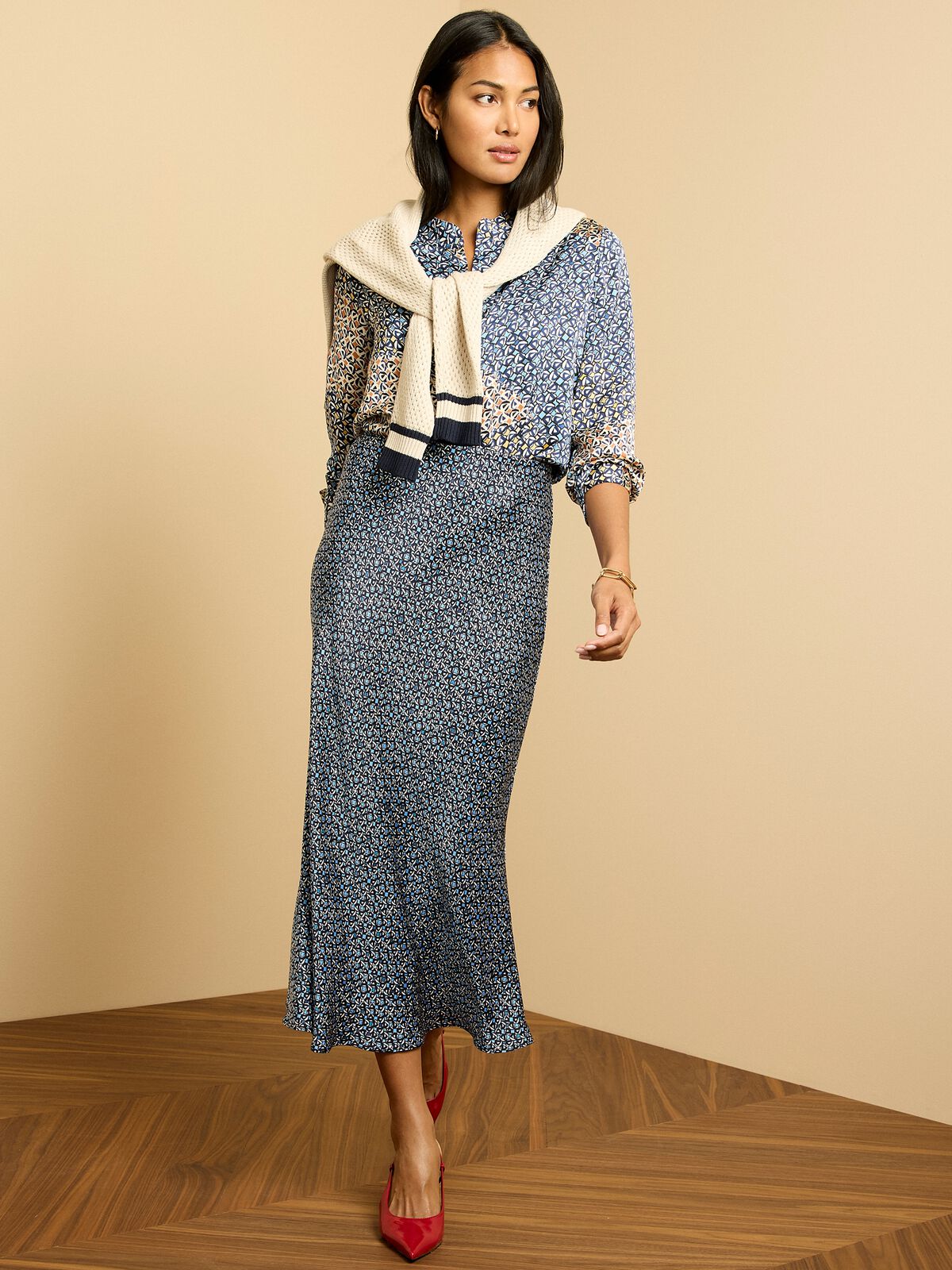 Monogram Slip Skirt