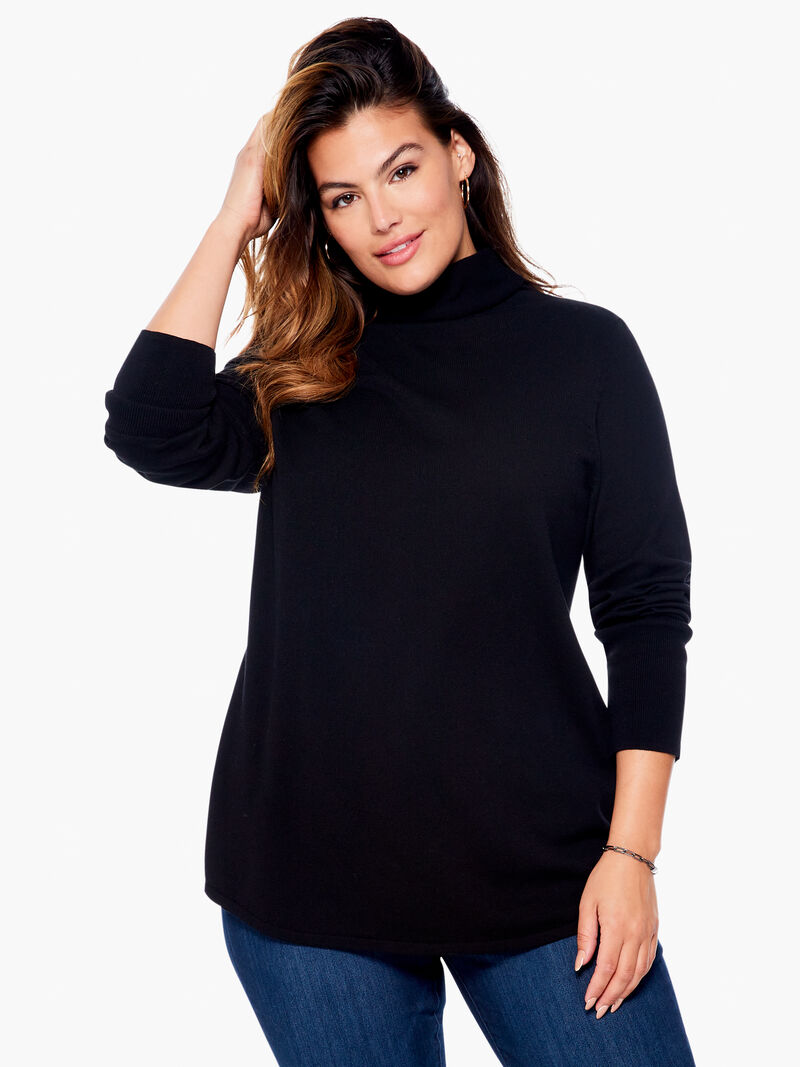 Woman Wears Vital Turtleneck Sweater image number 0