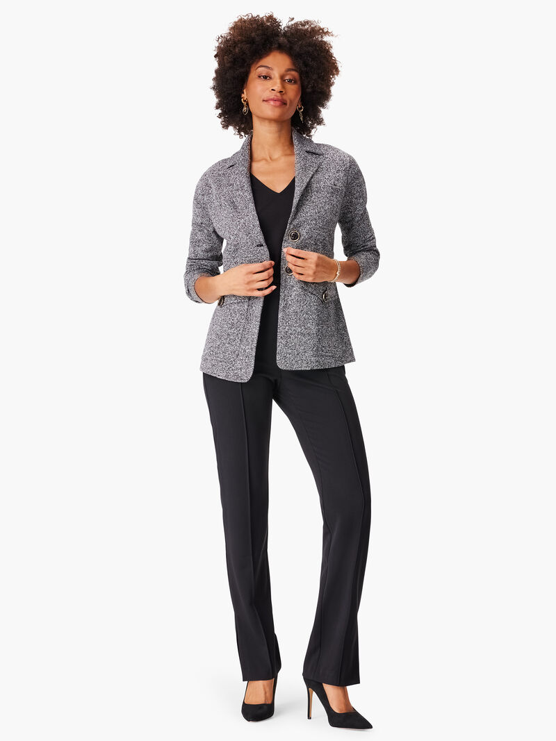 Woman Wears Editor Knit Blazer image number 3